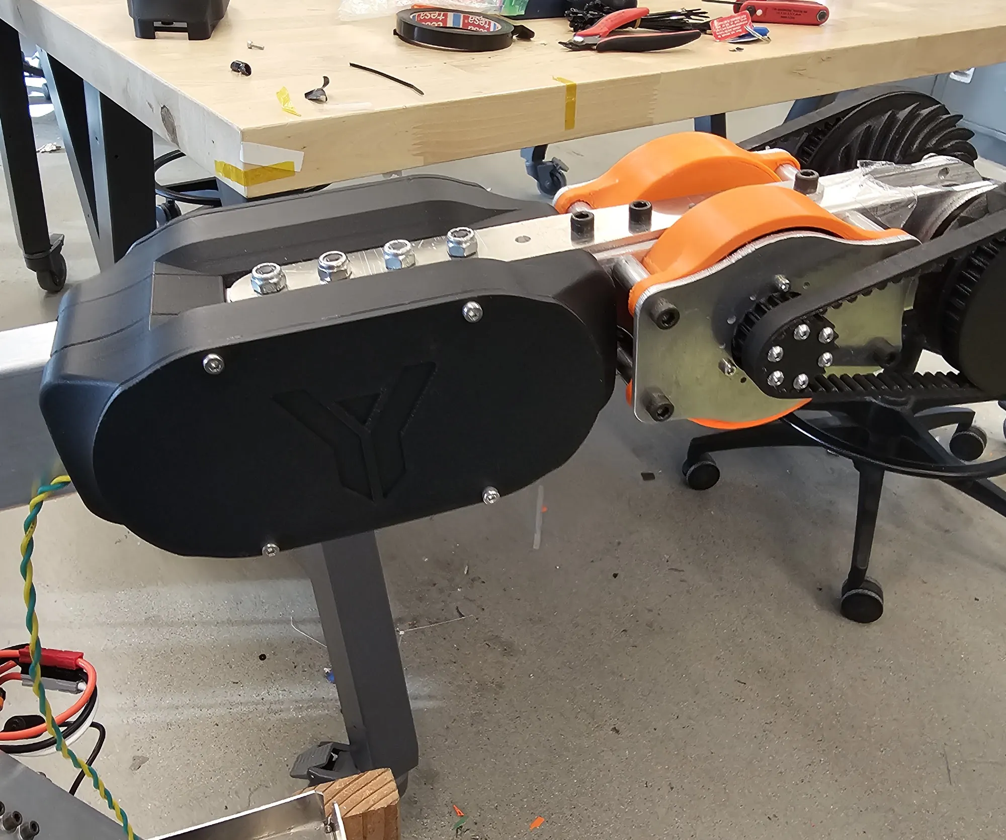 Box and forearm mounted on the rover