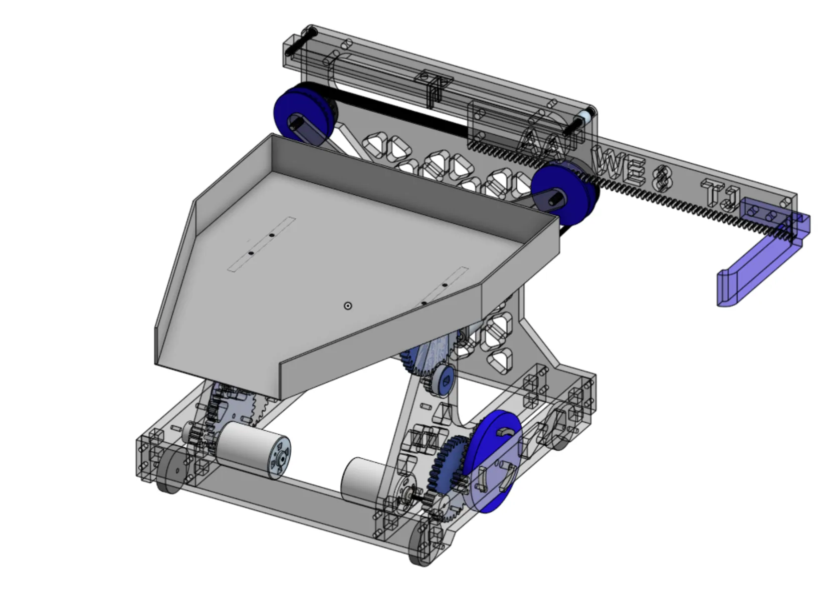 MAE 3: CAD, with the arm deployed past the envelope