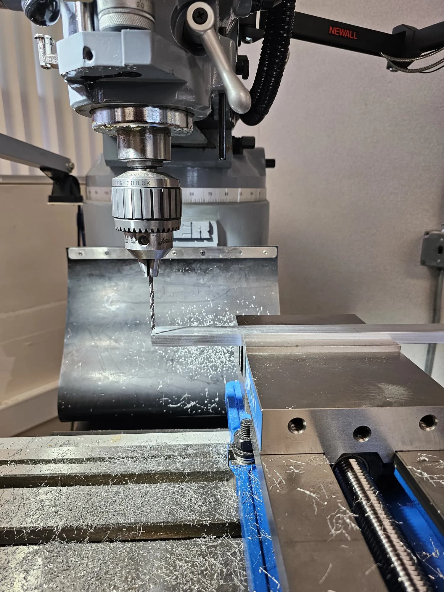 Drilling an anodised panel