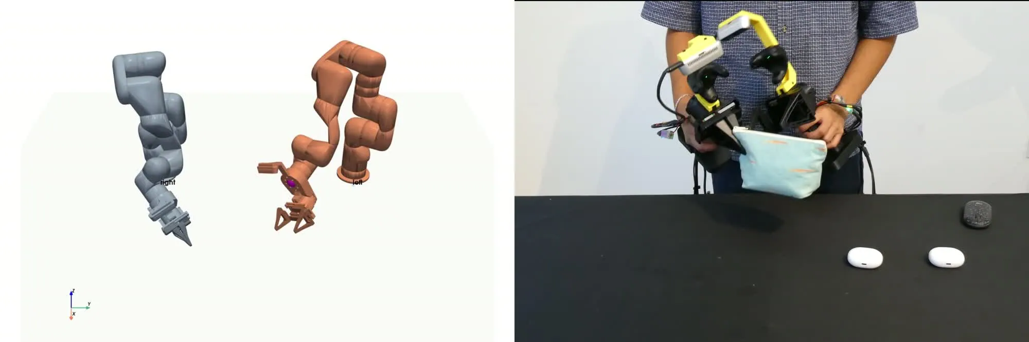 Both grippers engaged for the transfer