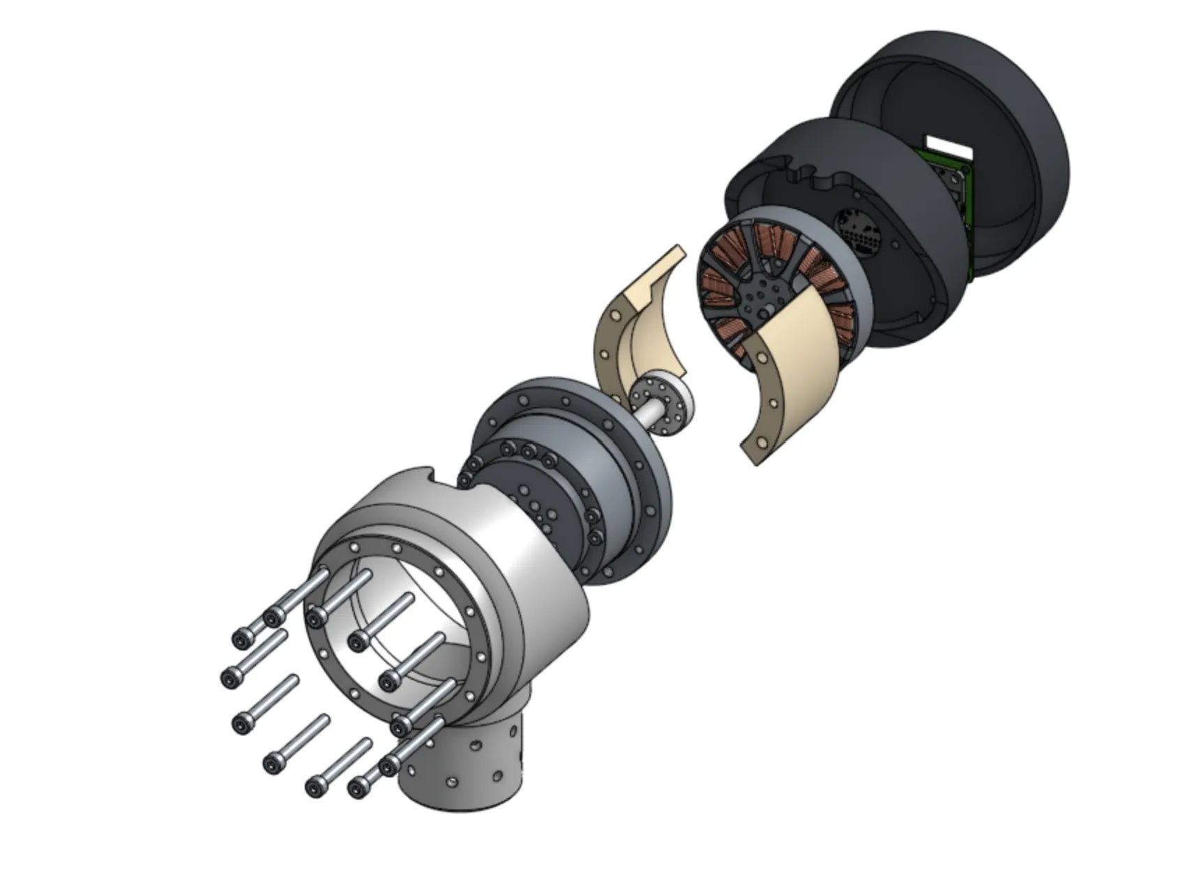 Motor module: exploded