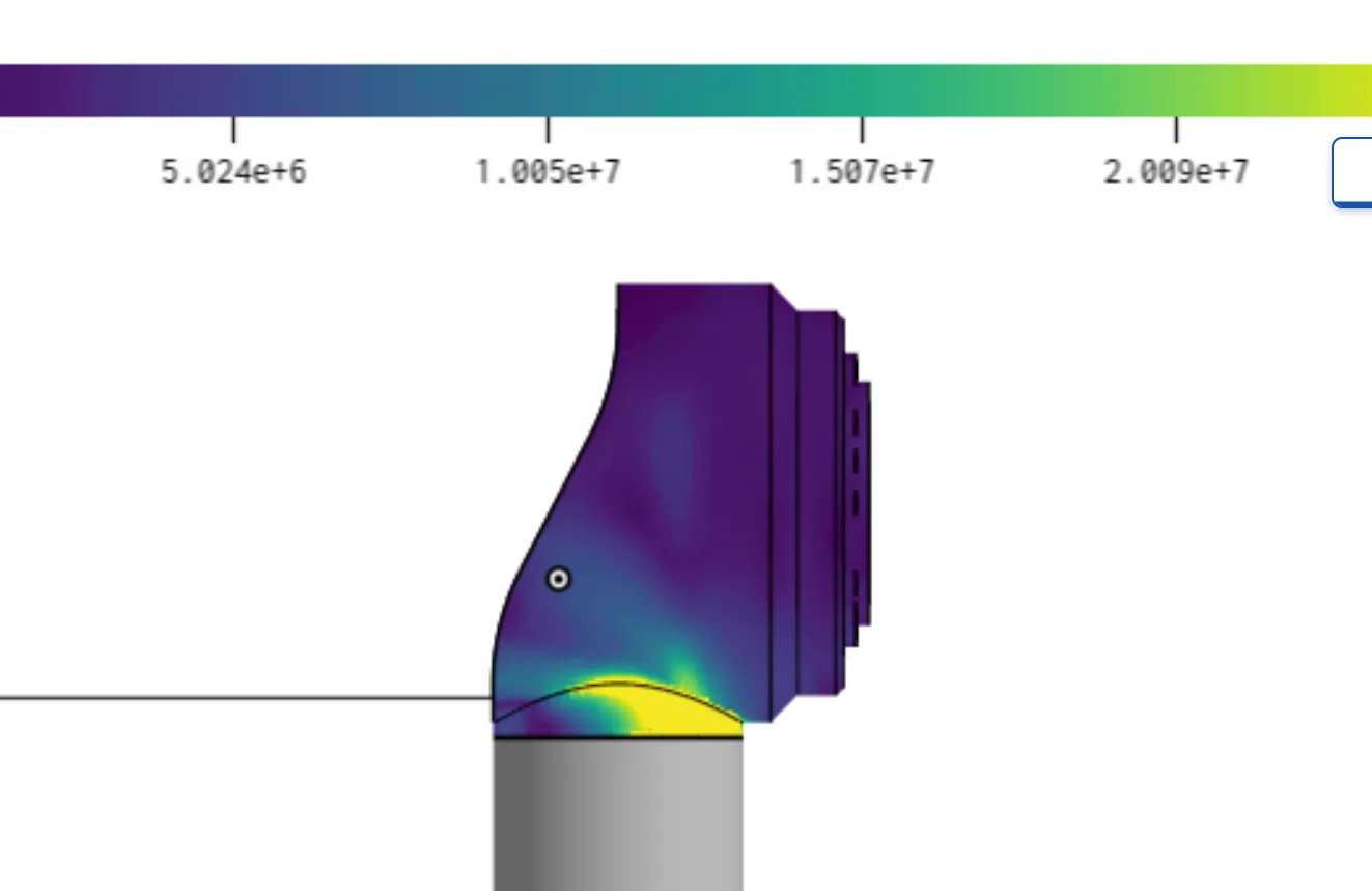 FEA: joint bracket, von Mises