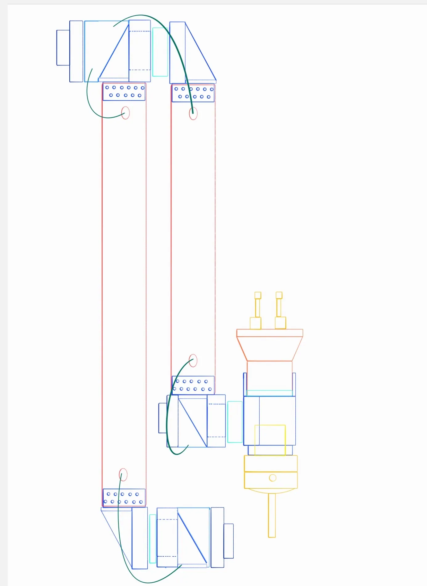 Arm linkage layout