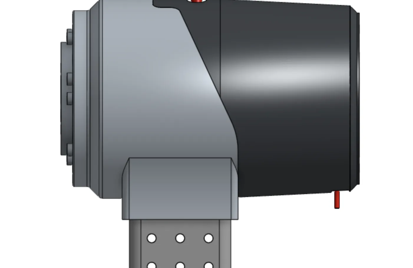 Module render on the tube-stock mount