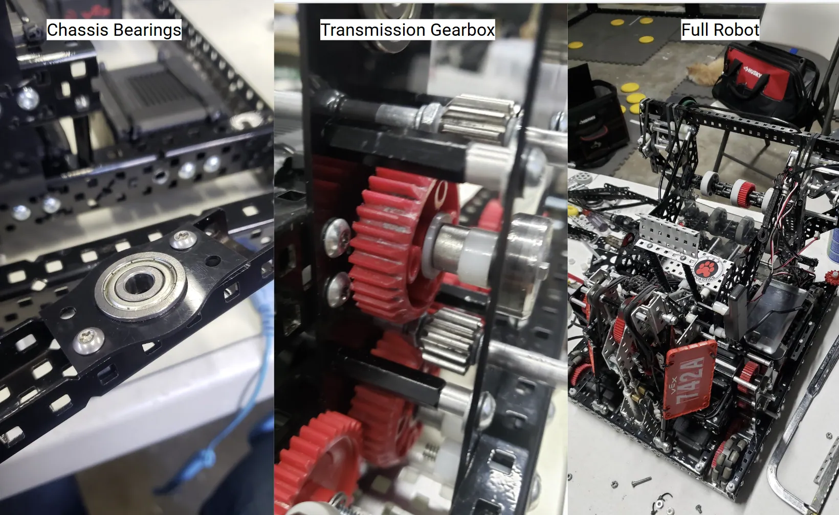 Chassis bearings, transmission gearbox, full robot