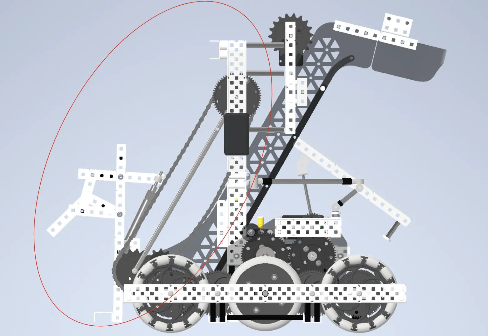 2023 catapult: release arc drawn against the robot