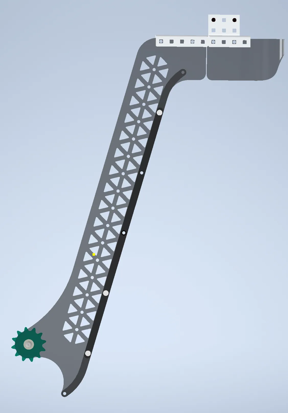 Lattice arm with its drive sprocket
