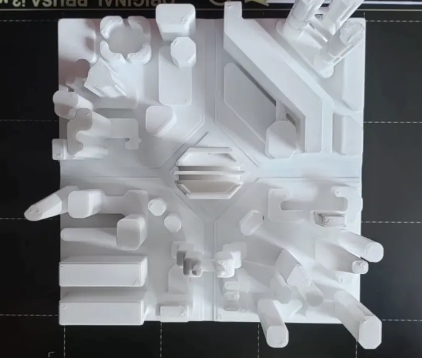 Miniature city grid, printed at 6 × 6 in