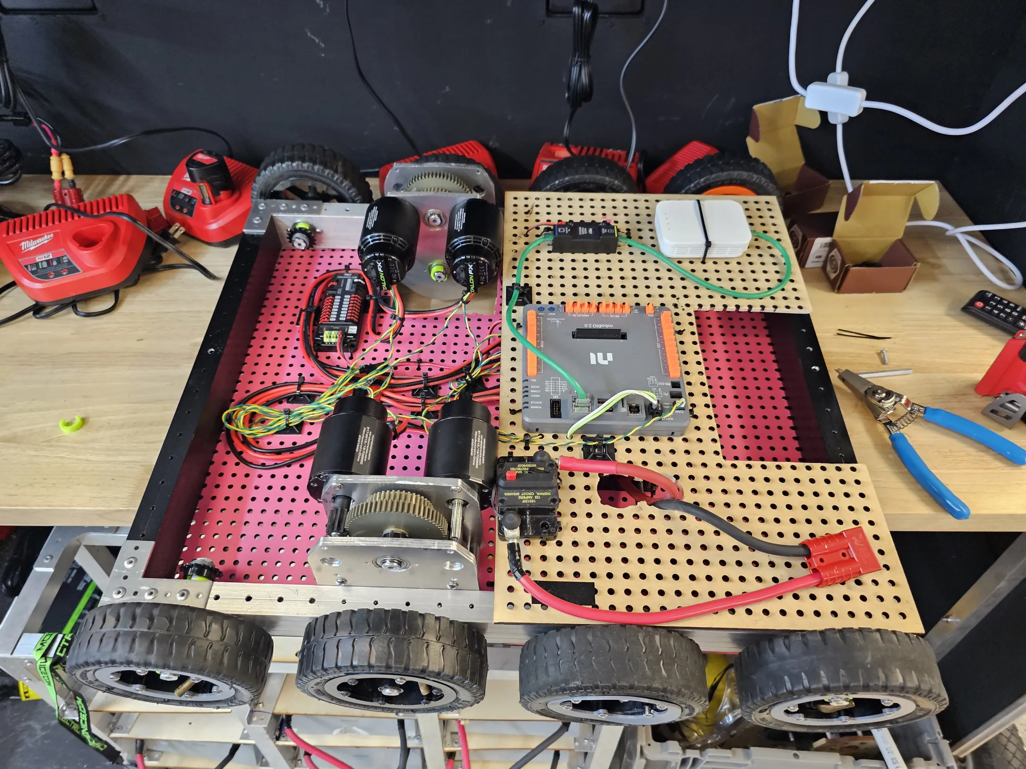 Deck wiring and the four Falcon drives